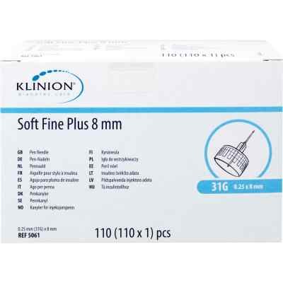 Klinion Soft fine plus Kanülen 8mm 31g 0,25mm 110 stk von eu-medical GmbH PZN 09166251