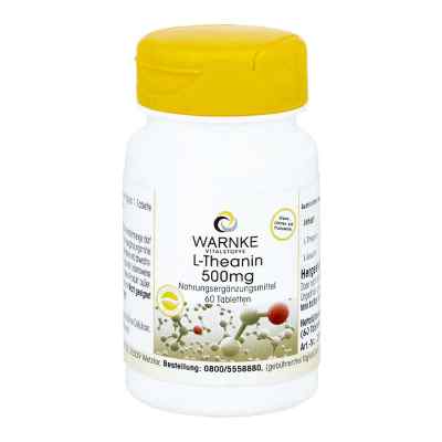 L-theanin 500 mg Tabletten 60 stk von Warnke Vitalstoffe GmbH PZN 12408574