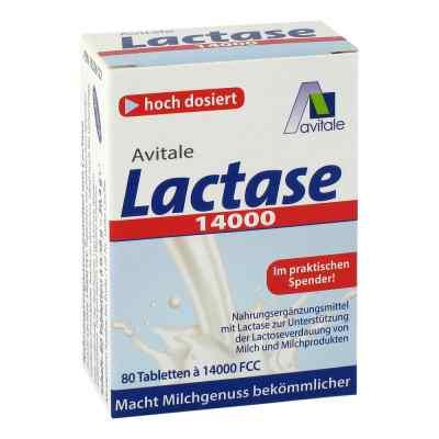 Lactase 14000 Fcc Tabletten im Spender 80 stk von Avitale GmbH PZN 10326122