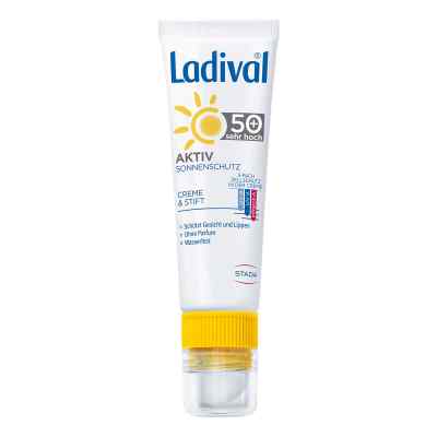 Ladival Aktiv Sonnenschutz für Gesicht u. Lippen LSF50 1 Pck von STADA GmbH PZN 16036916