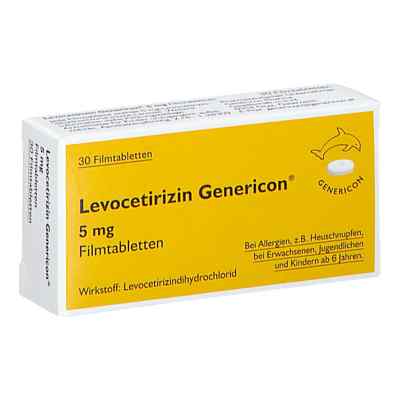 Levocetirizin Genericon 5 mg Filmtabletten 30 stk von GENERICON PHARMA GES.M.B.H.      PZN 08200581