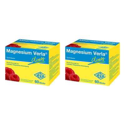 Magnesium Verla direkt Granulat Himbeere 2x60 stk von Verla-Pharm Arzneimittel GmbH & Co. KG PZN 08106115