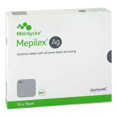 Mepilex Ag Schaumverband 10x10 cm steril 5 stk von + Prisoma GmbH PZN 13822241