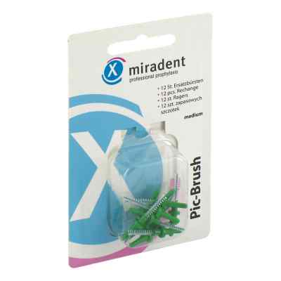 Miradent Interdentalbürste Pic-brush medium grün 12 stk von Hager Pharma GmbH PZN 00842087