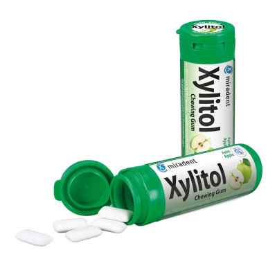 Miradent Xylitol Zahnpflegekaugummi Chewing Gum Kids Apfel 30 g von Hager Pharma GmbH PZN 10302624