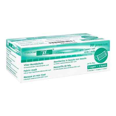 Mundschutz grün mit Gummiband 50 stk von Brinkmann Medical ein Unternehmen der Dr. Junghans PZN 07266379