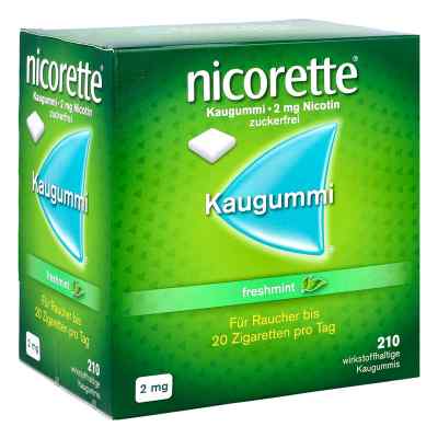 Nicorette Kaugummi 2 mg freshmint 210 stk von Johnson & Johnson GmbH (OTC) PZN 17594133