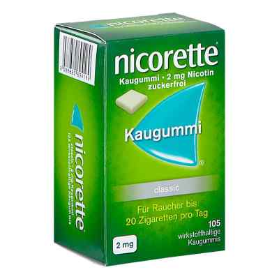 nicorette Kaugummi classic 2 mg zuckerfrei 105 stk von JOHNSON & JOHNSON GMBH           PZN 08201400