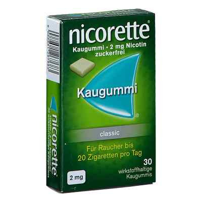 nicorette Kaugummi classic 2 mg zuckerfrei 30 stk von JOHNSON & JOHNSON GMBH           PZN 08201401