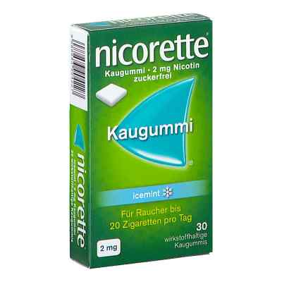 Nicorette Kaugummi Icemint 2 mg - zur Raucherentwöhnung 30 stk von JOHNSON & JOHNSON GMBH           PZN 08201517
