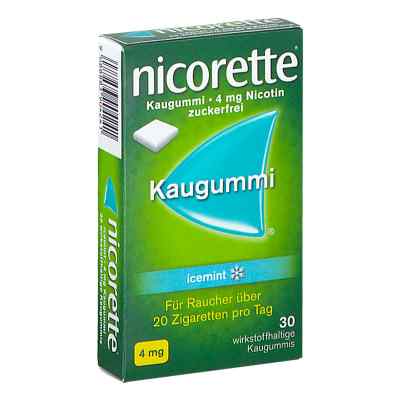 Nicorette Kaugummi Icemint 4 mg - zur Raucherentwöhnung 30 stk von JOHNSON & JOHNSON GMBH           PZN 08201520