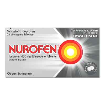 NUROFEN Ibuprofen überzogene Tabletten bei Kopfschmerzen 24 stk von Reckitt Benckiser Deutschland Gm PZN 08794436