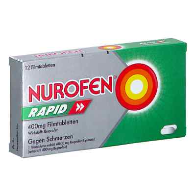 Nurofen rapid 400 mg Filmtabletten 12 stk von RECKITT BENCKISER AUSTRIA GMBH   PZN 08201292