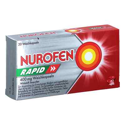 NUROFEN RAPID Weichkapseln 400mg Ibuprofen 20 stk von RECKITT BENCKISER AUSTRIA GMBH   PZN 08201264