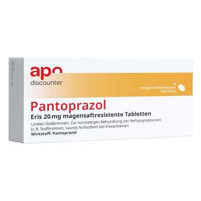 Pantoprazol Eris 20 mg bei Sodbrennen und Reflux 14 stk von Fairmed Healthcare GmbH PZN 14214584