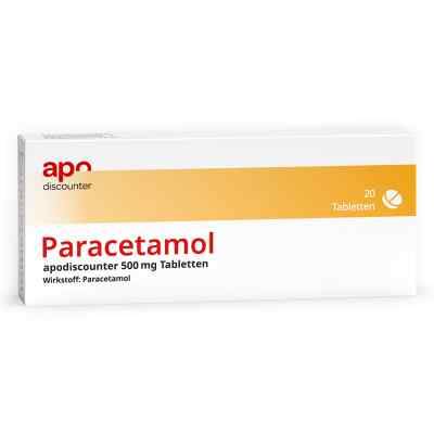 Paracetamol 500 mg von apodiscounter 20 stk von JUTA Pharma GmbH PZN 18413406