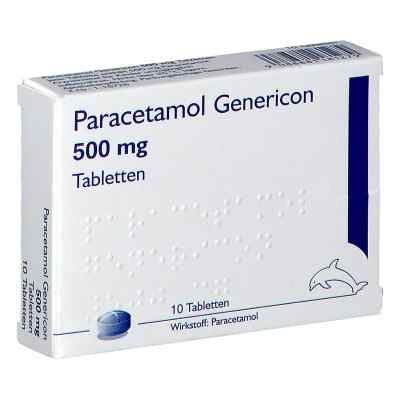 Paracetamol Genericon 500 mg Tabletten 10  von  PZN 08200656