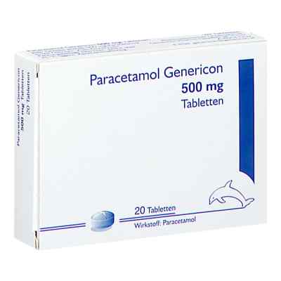 Paracetamol Genericon 500mg Tabletten 20 stk von GENERICON PHARMA GES.M.B.H.      PZN 08201313