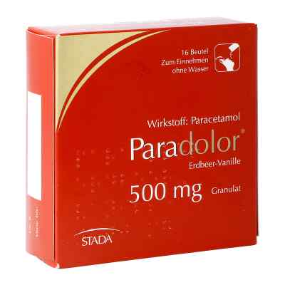 Paradolor Erdbeer-Vanille 500 mg Granulat 16 stk von STADA ARZNEIMITTEL GMBH          PZN 08200305