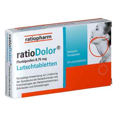 ratioDolor Flurbiprofen 8,75 mg Lutschtabletten 24 stk von RATIOPHARM ARZNEIMITTEL VERTRIEB PZN 08200668