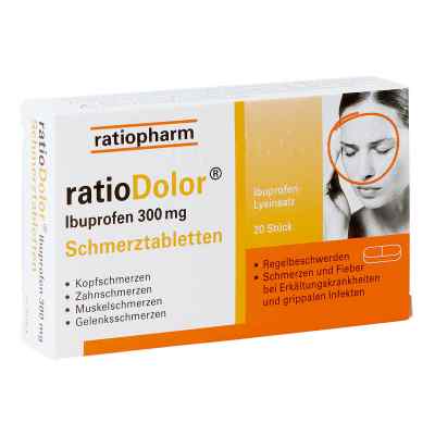 ratioDolor Ibuprofen 300 mg 20 stk von RATIOPHARM ARZNEIMITTEL VERTRIEB PZN 08200124