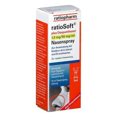 ratioSoft plus Dexpanthenol 1,0 mg/50 mg/ml Nasenspray 10 ml von RATIOPHARM ARZNEIMITTEL VERTRIEB PZN 08200670