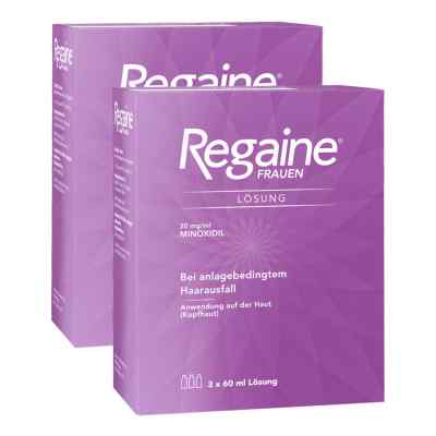 REGAINE® Frauen Lösung (6 Monats-Vorrat) gegen Haarausfall mit 2 6x60 ml von Johnson & Johnson GmbH (OTC) PZN 08100723
