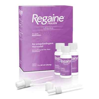 Regaine Frauen Lösung mit Minoxidil bei erblichem Haarausfall 3X60 ml von Kenvue Germany GmbH (OTC) PZN 01997030