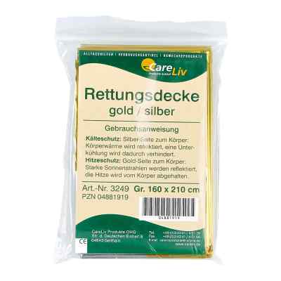 Rettungsdecke gold/silber 160x210 cm 1 stk von Careliv Produkte OHG PZN 04881919