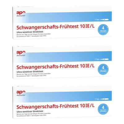 Schwangerschaftstest Frühtest ab 10iel Urin von apo-discounter 3 stk von GIB Pharma GmbH PZN 08102098