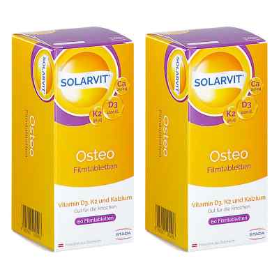 Solarvit OSTEO D3 K2 Ca Filmtabletten 2x60 stk von  PZN 08103314