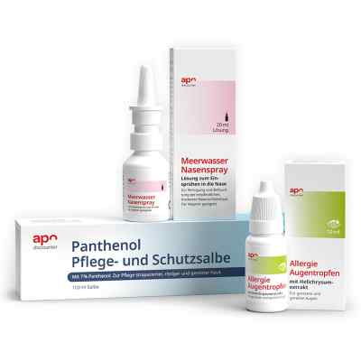 Sparset: Allergie Augentropfen + Nasenspray + Panthenolsalbe