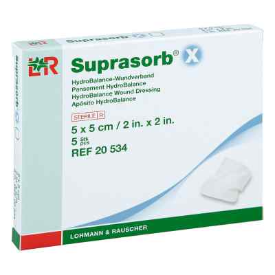 Suprasorb X Hydrobalance Wundverband 5x5cm 5 stk von Lohmann & Rauscher GmbH & Co.KG PZN 03490803