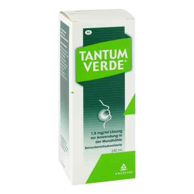 Tantum Verde 1,5 mg/ml Lösung zur, zum Anwendung in der Mundhöhl 240 ml von Angelini Pharma Deutschland GmbH PZN 10253073