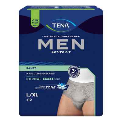 Tena Men Act.fit Inkontinenz Pants Norm.l/xl Grau 10 stk von Essity Germany GmbH PZN 17981663