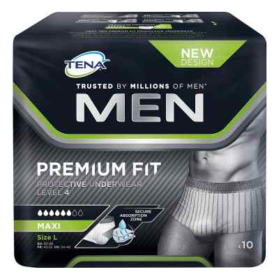 Tena Men Level 4 Premium Fit Protective Underwear Größe L 10 stk von Essity Germany GmbH PZN 12575102