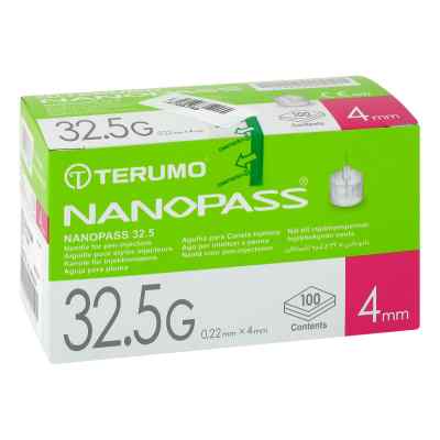 Terumo Nanopass 32,5g Pen Kanüle 0,22x4mm 100 stk von MeDiTa-Diabetes GmbH PZN 04706748