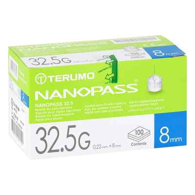 Terumo Nanopass 32,5g Pen Kanüle 0,22x8mm 100 stk von MeDiTa-Diabetes GmbH PZN 04706754