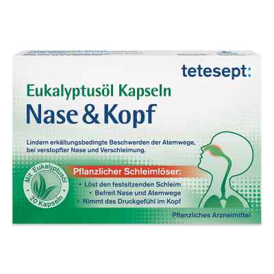 Tetesept Eukalyptusöl Kapseln Nase & Kopf 20 stk von Merz Consumer Care GmbH PZN 04944838