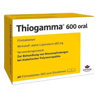 Thiogamma 600 oral 60 stk von Wörwag Pharma GmbH & Co. KG PZN 04972013