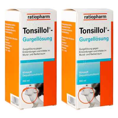 Tonsillol Gurgellösung 2x200 ml von RATIOPHARM ARZNEIMITTEL VERTRIEBS GMBH PZN 08106946