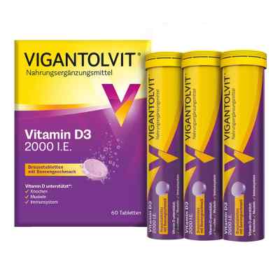 Vigantolvit 2000 internationale Einheiten Vitamin D3 Brausetable 60 stk von WICK Pharma - Zweigniederlassung PZN 18199054