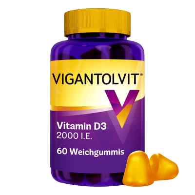 Vigantolvit 2000 internationale Einheiten Vitamin D3 Weichgummis 60 stk von WICK Pharma - Zweigniederlassung PZN 18199060
