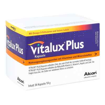 Vitalux Plus 10 mg Lutein Quartalspack. Kapseln 3X28 stk von Junek Europ-Vertrieb GmbH Zweign PZN 05973517