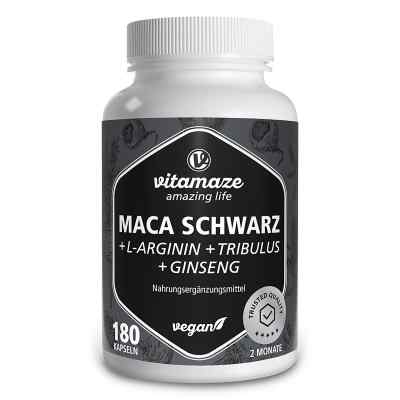 Vitamaze Maca Schwarz + L-Arginin + Tribulus + Ginseng Komplex K 180 stk von Vitamaze GmbH PZN 20170879