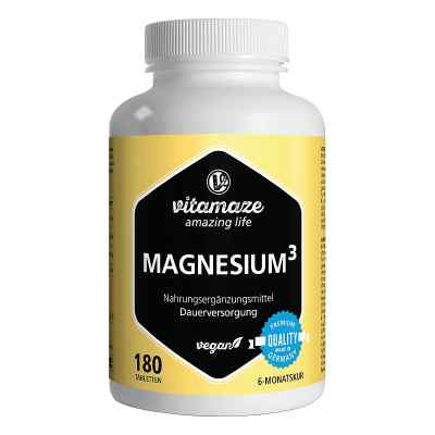 Vitamaze MAGNESIUM 350 mg Komplex Citrat/Oxid/Carbon.vegan 180 stk von Vitamaze GmbH PZN 14327035