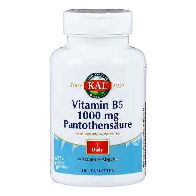 Vitamin B5 1000 mg Pantothensäure Tabletten 100 stk von Supplementa Corporation B.V. PZN 15880403