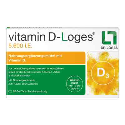 vitamin D-Loges 5.600 internationale Einheiten Gel-Tabs 60 stk von Dr. Loges + Co. GmbH PZN 11640978