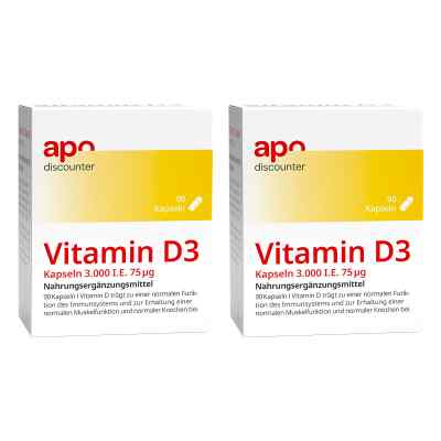 Vitamin D3 Kapseln 3.000 I.e. 75 g 2x90 stk von Apologistics GmbH PZN 08102089
