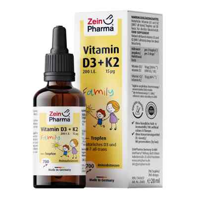 Vitamin D3+k2 Mk-7 All Trans Family Tropf.z.einn. 20 ml von ZeinPharma Germany GmbH PZN 17441659